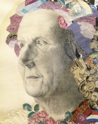Queen Juliana's portrait made by Kay [Mixed media]